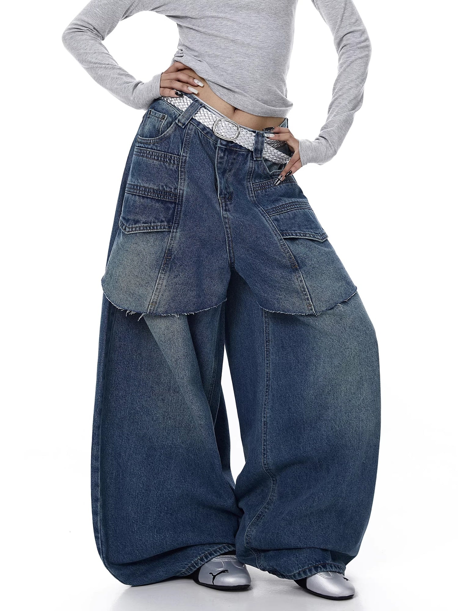 Deconstructed Japanese Patchwork Balloon Denim