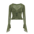 French Boho Chic Two-Piece Blouse Set