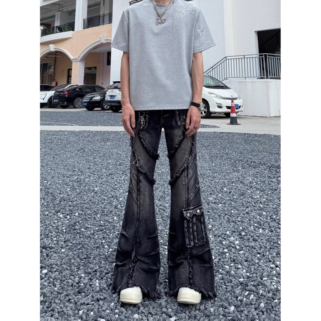 Statement Colorblock Slim Flare Denim