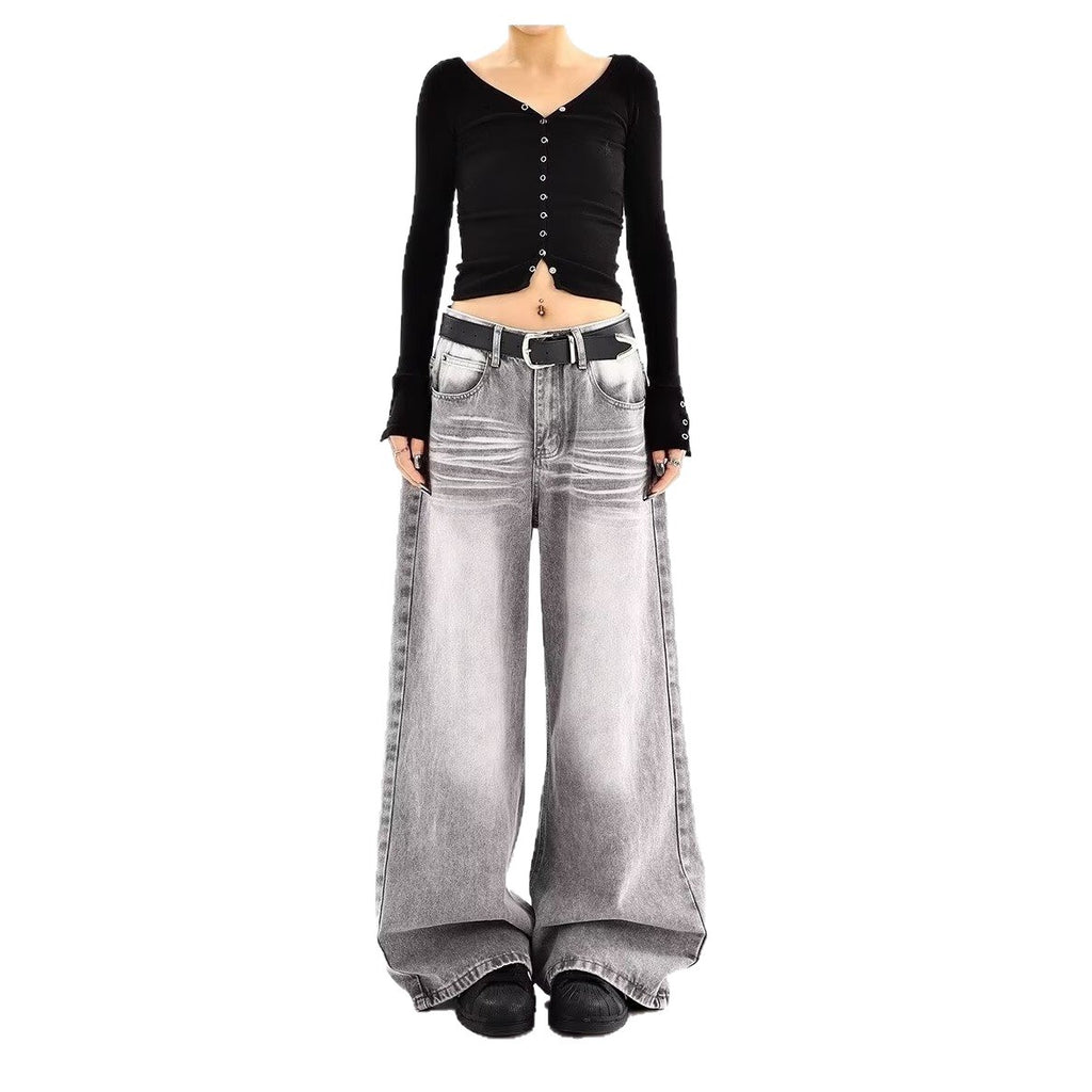 Urban Muse High-Waist Loose Wide-Leg Jeans