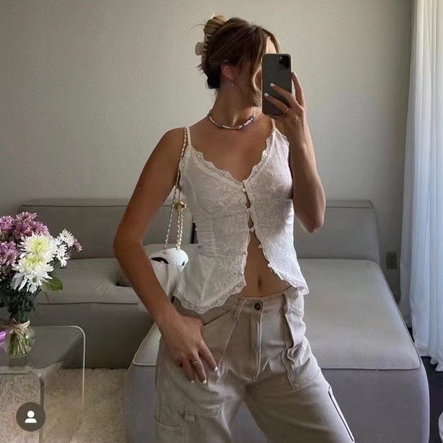 Y2K Babygirl Lace Satin Cami