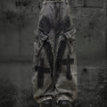 Gothic Cross Cargo Denim Jeans