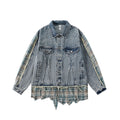 Street Rebel Striped Patch Denim Jacket