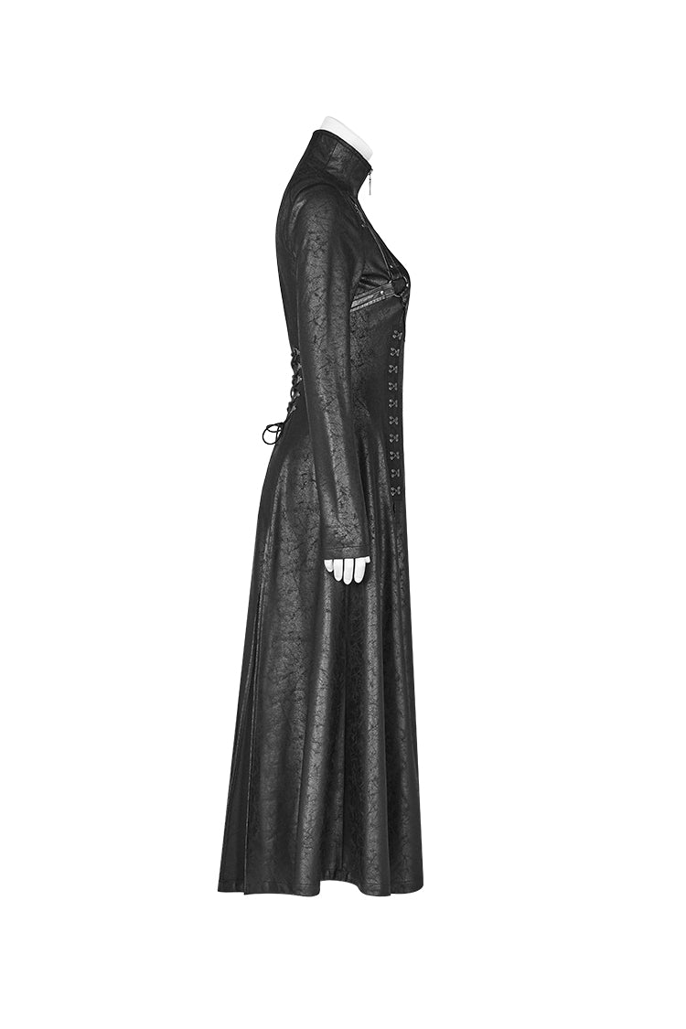 Dystopian Rocker Cracked Leather Jacket