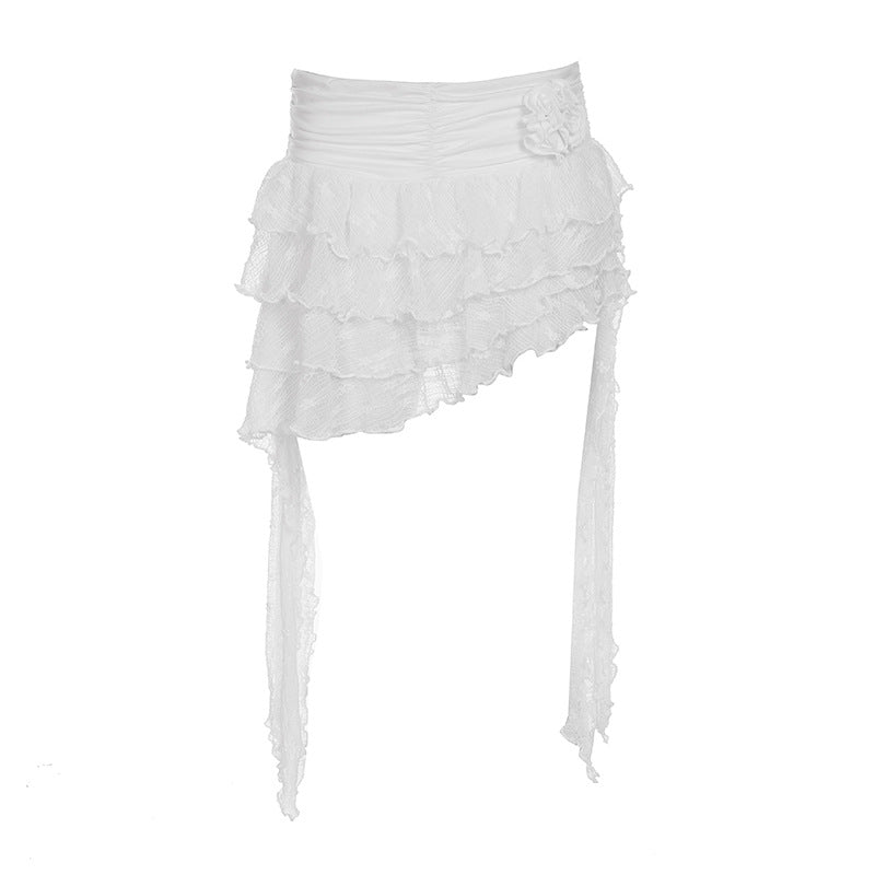 Coquette 3D Floral Lace Overlay Mini Skirt