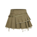 Doll Chaos Asymmetric Patchwork School-Girl Skirt