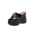 Tokyo Sparkle Chunky Wedge Slippers