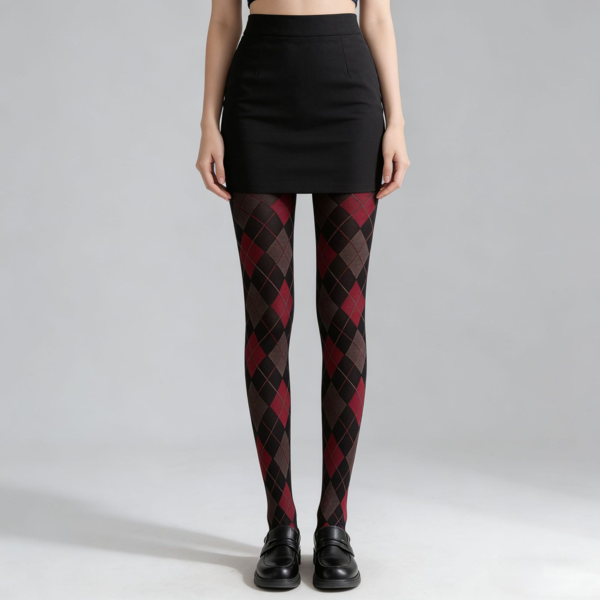 Gothic Diamond Contrast Tights