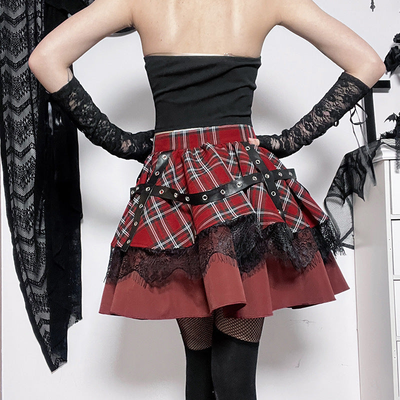 Harajuku Punk Plaid Bubble Mini