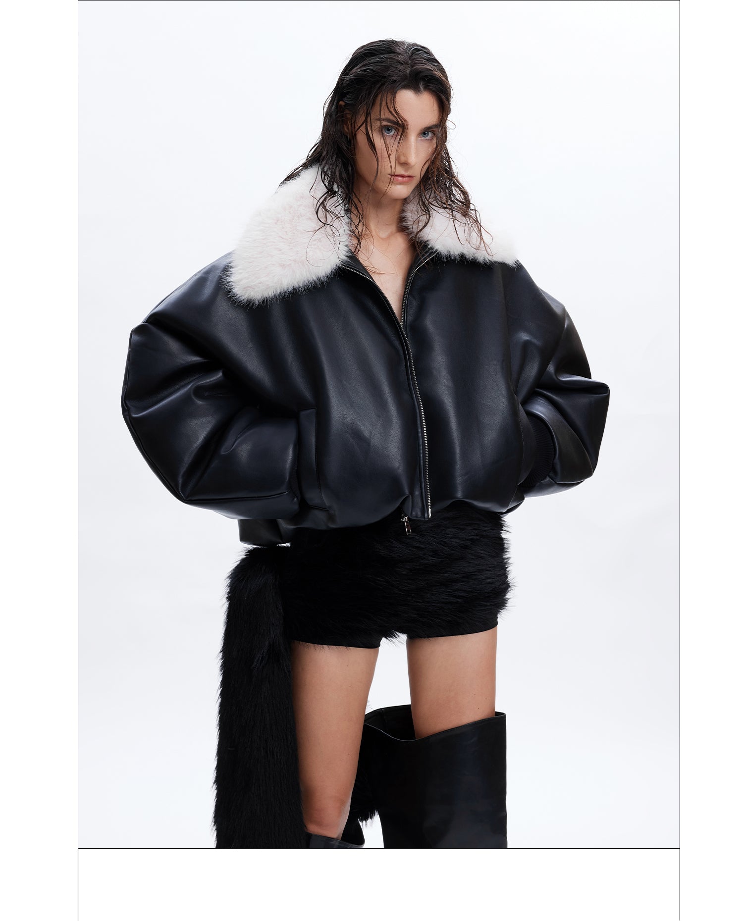 Men’s Oversized Fur Urban Jacket