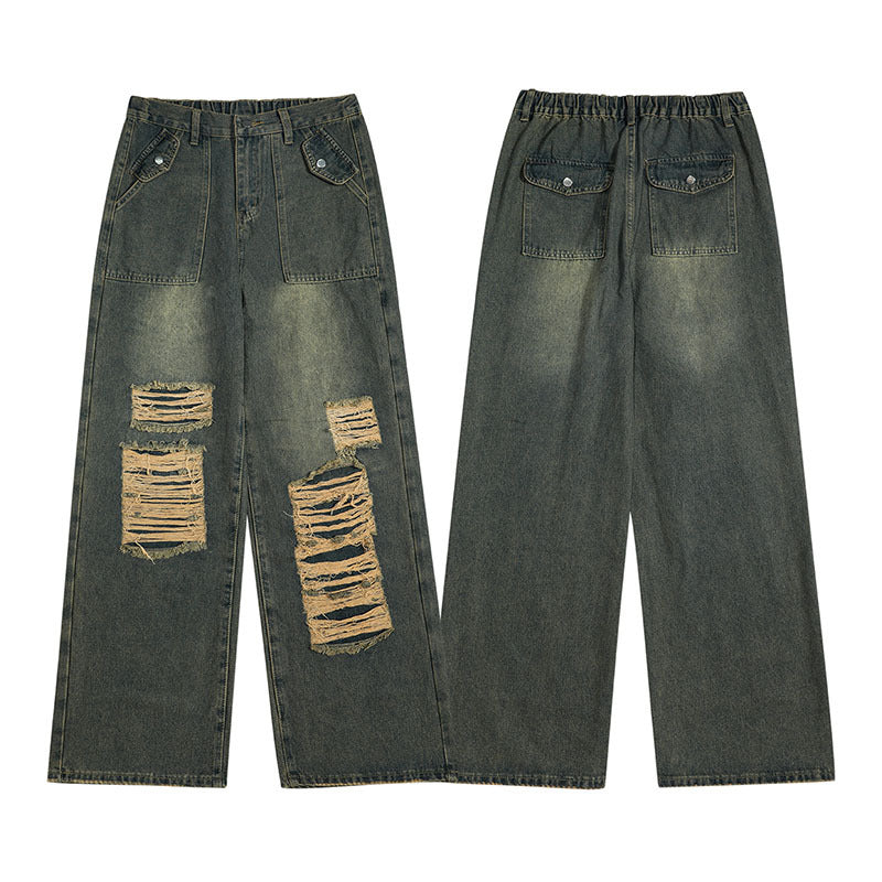 Art School Men's Patch Ripped Denim Jeans