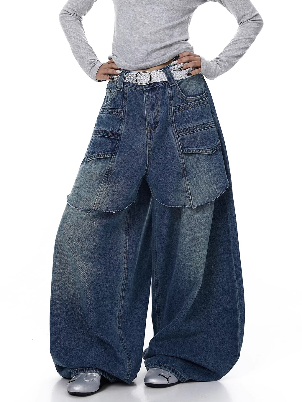 Deconstructed Japanese Patchwork Balloon Denim