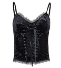 Y2K Gothic Lace Trim Retro Blouse
