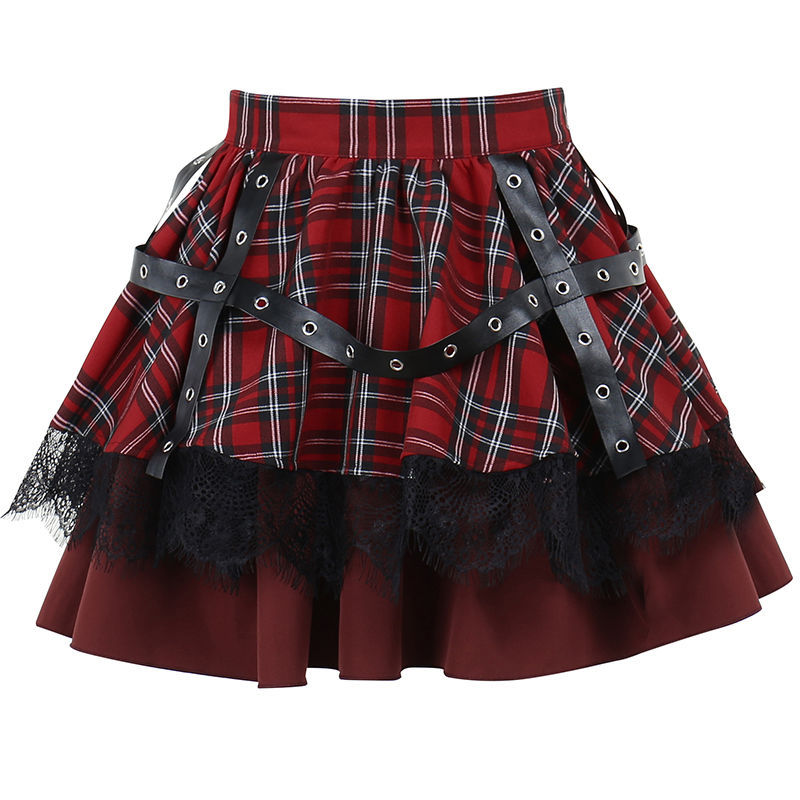 Harajuku Punk Plaid Bubble Mini