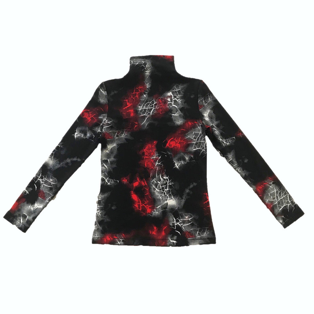 Shadow Cobweb Glove-Sleeve Gothic Top