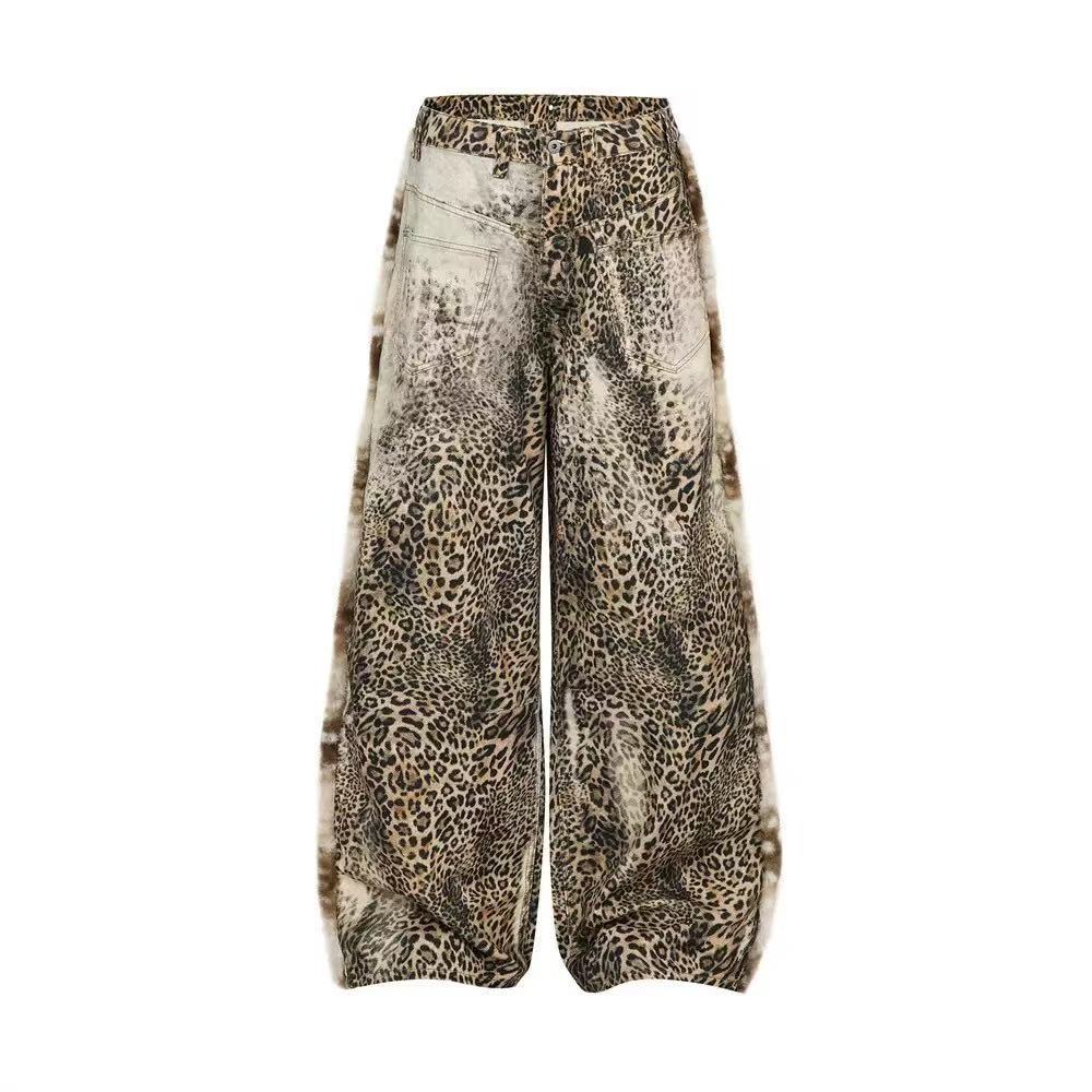 Retro Y2K Wild Animal Baggy Jeans