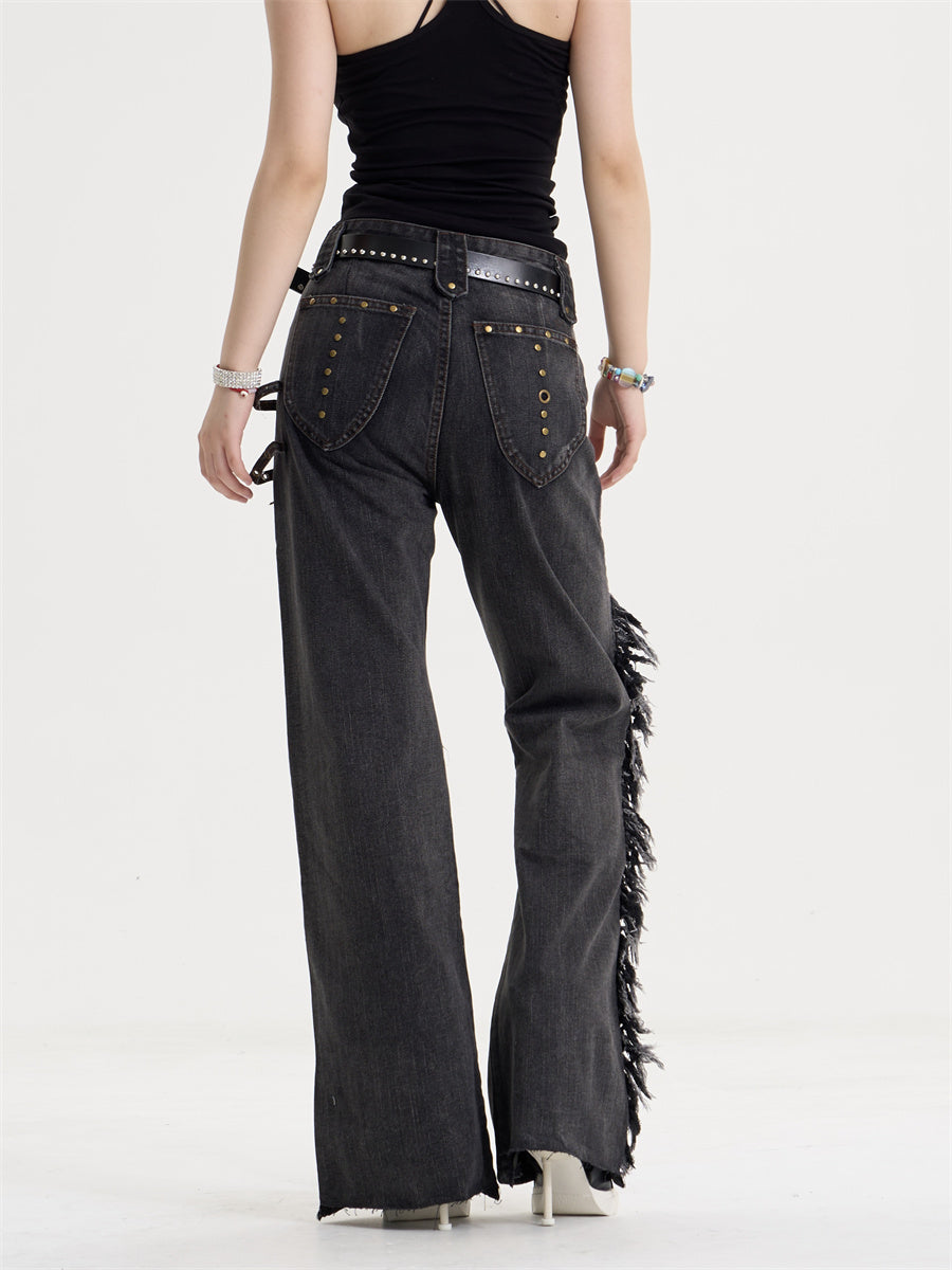 Wild West Fringe Patch Jeans