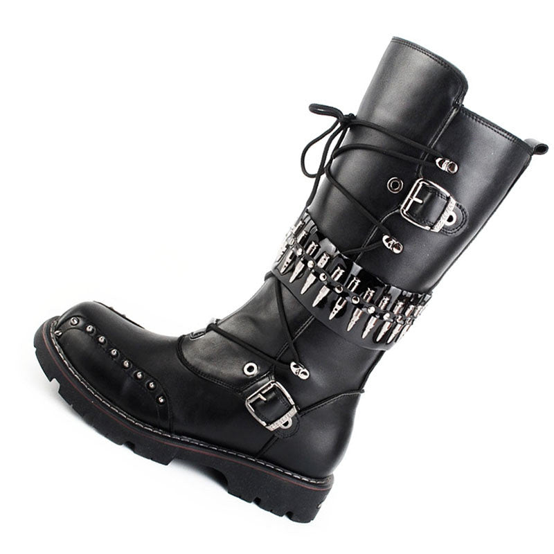 Rebel Rider Bullet Stud Combat Boots