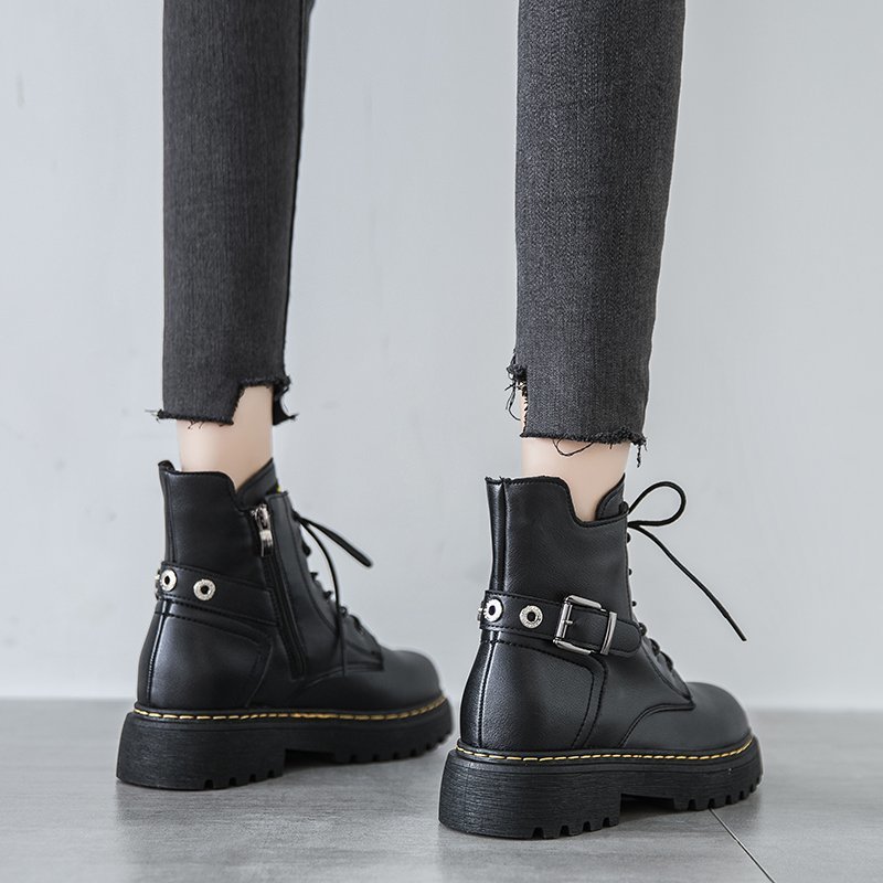 Classic UK-Inspired Thick-Soled Ankle Boots