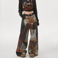 Y2K Vintage Print Wide-Leg Pants