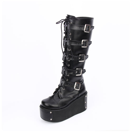 Dark Coven Gothic Knee-High Boots