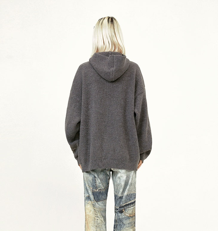 Grunge Zip-Up Oversized Rebel Sweater