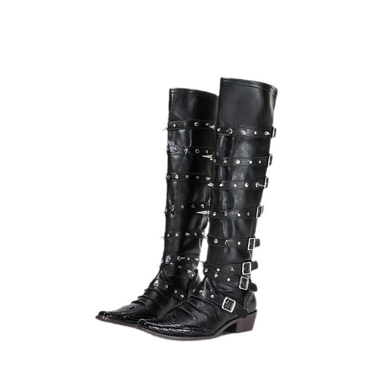 Midnight Rodeo Goth Pointed Boots