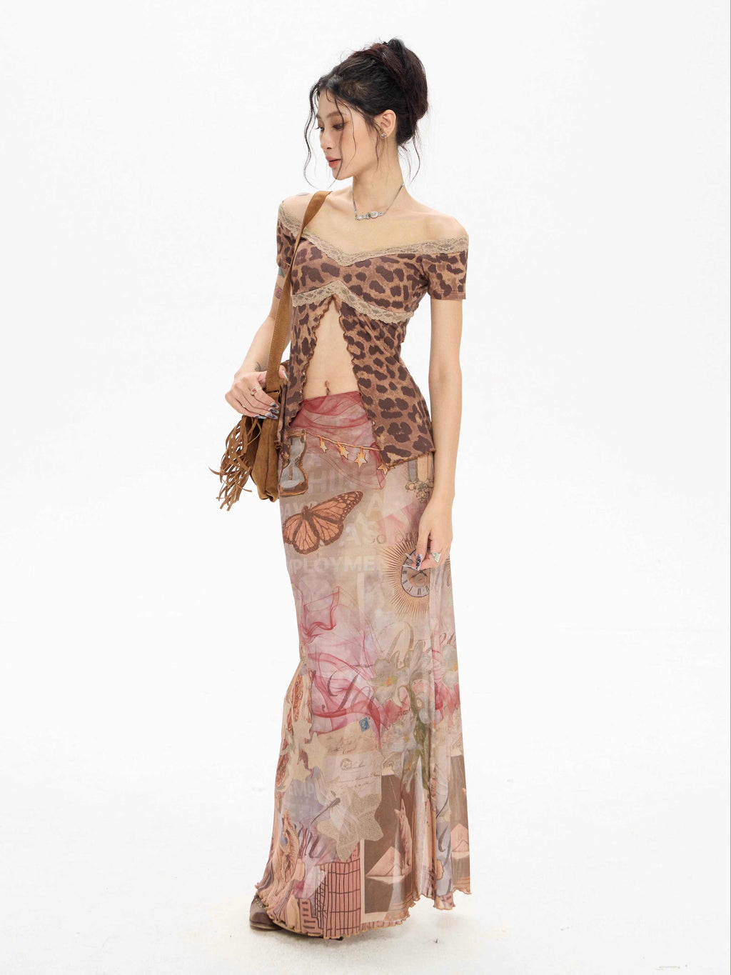 Ethereal Butterfly Maxi Skirt