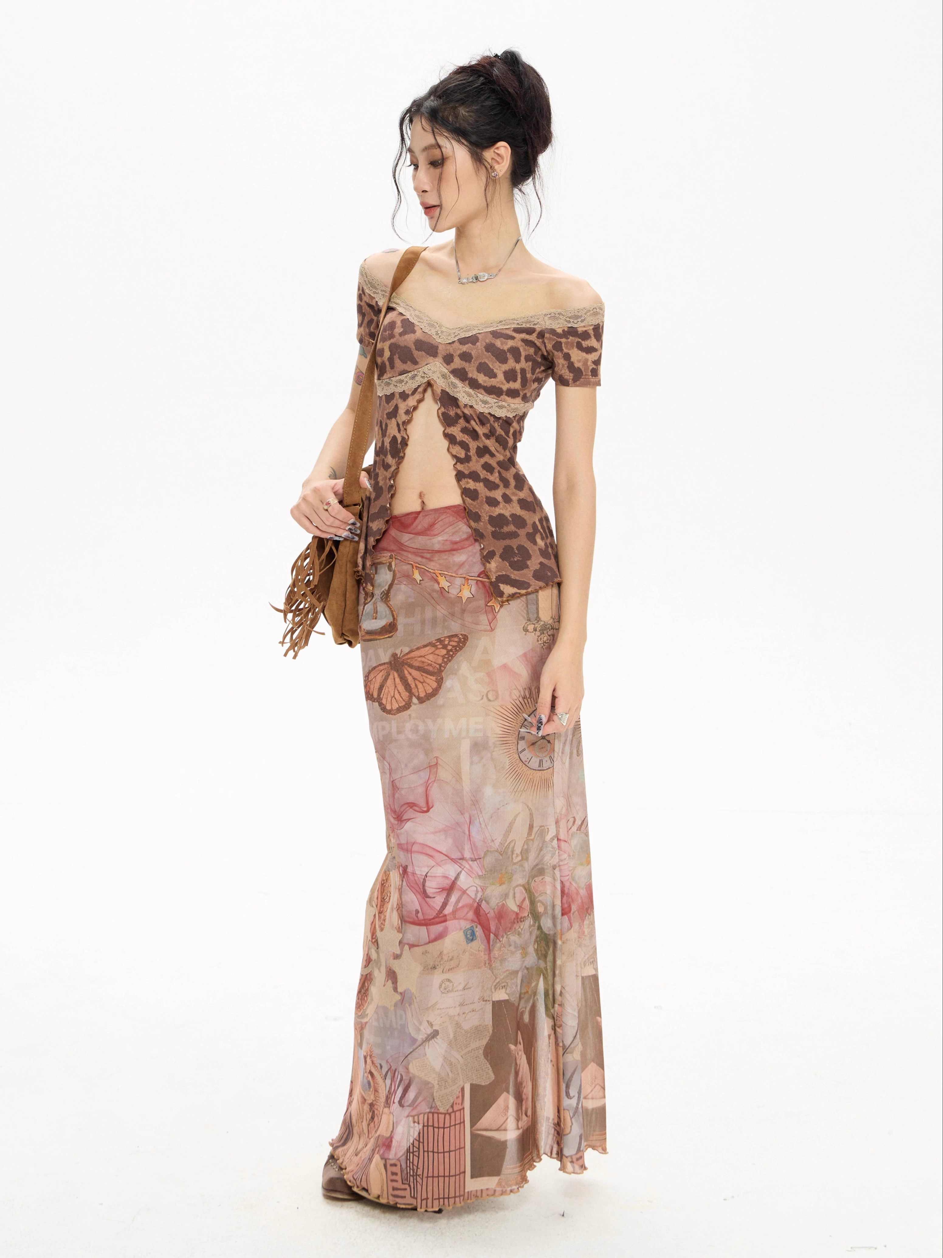 Ethereal Butterfly Maxi Skirt