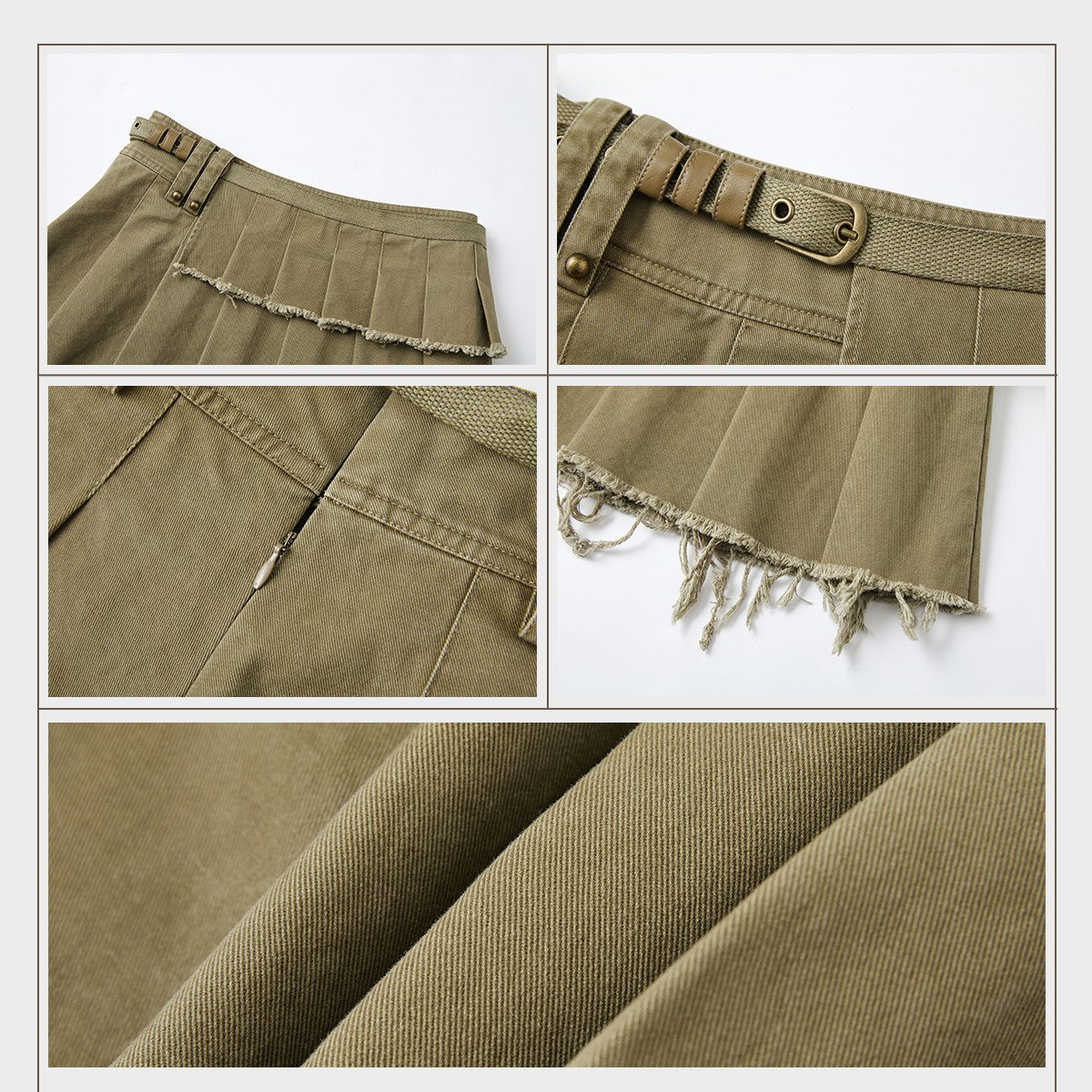Doll Chaos Asymmetric Patchwork School-Girl Skirt