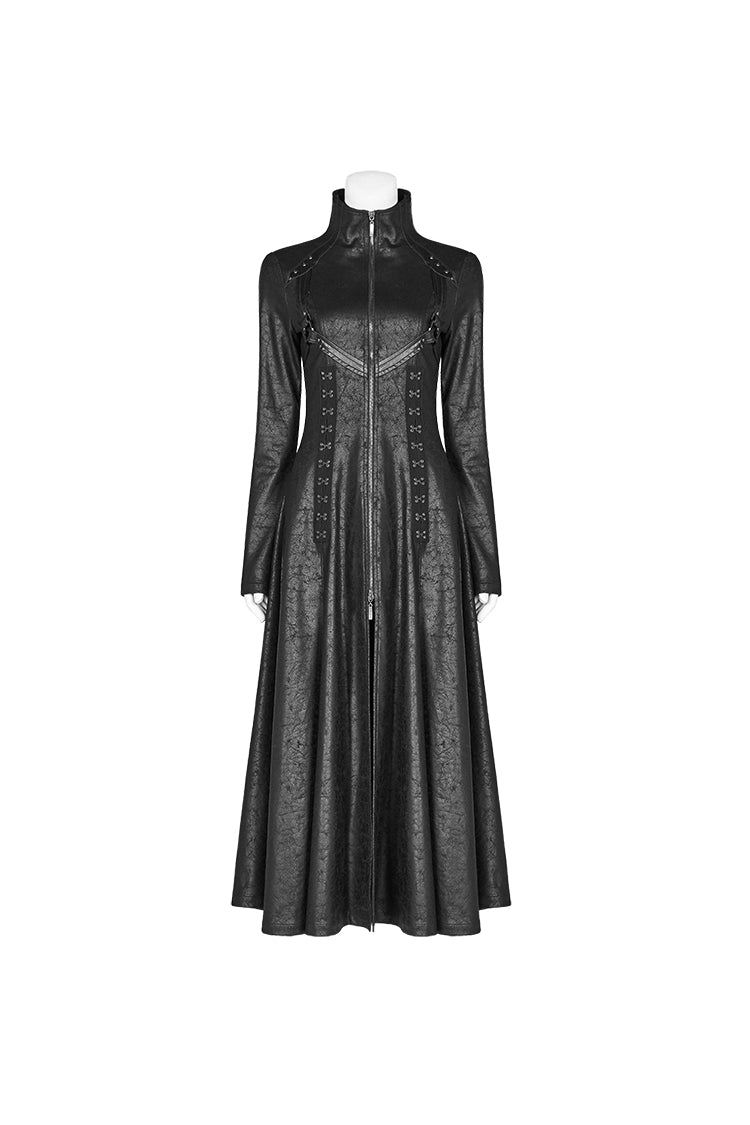 Dystopian Rocker Cracked Leather Jacket
