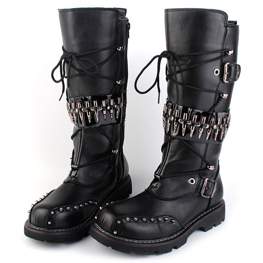 Rebel Rider Bullet Stud Combat Boots