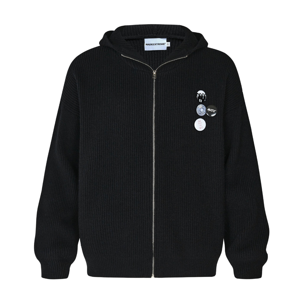 Grunge Zip-Up Oversized Rebel Sweater