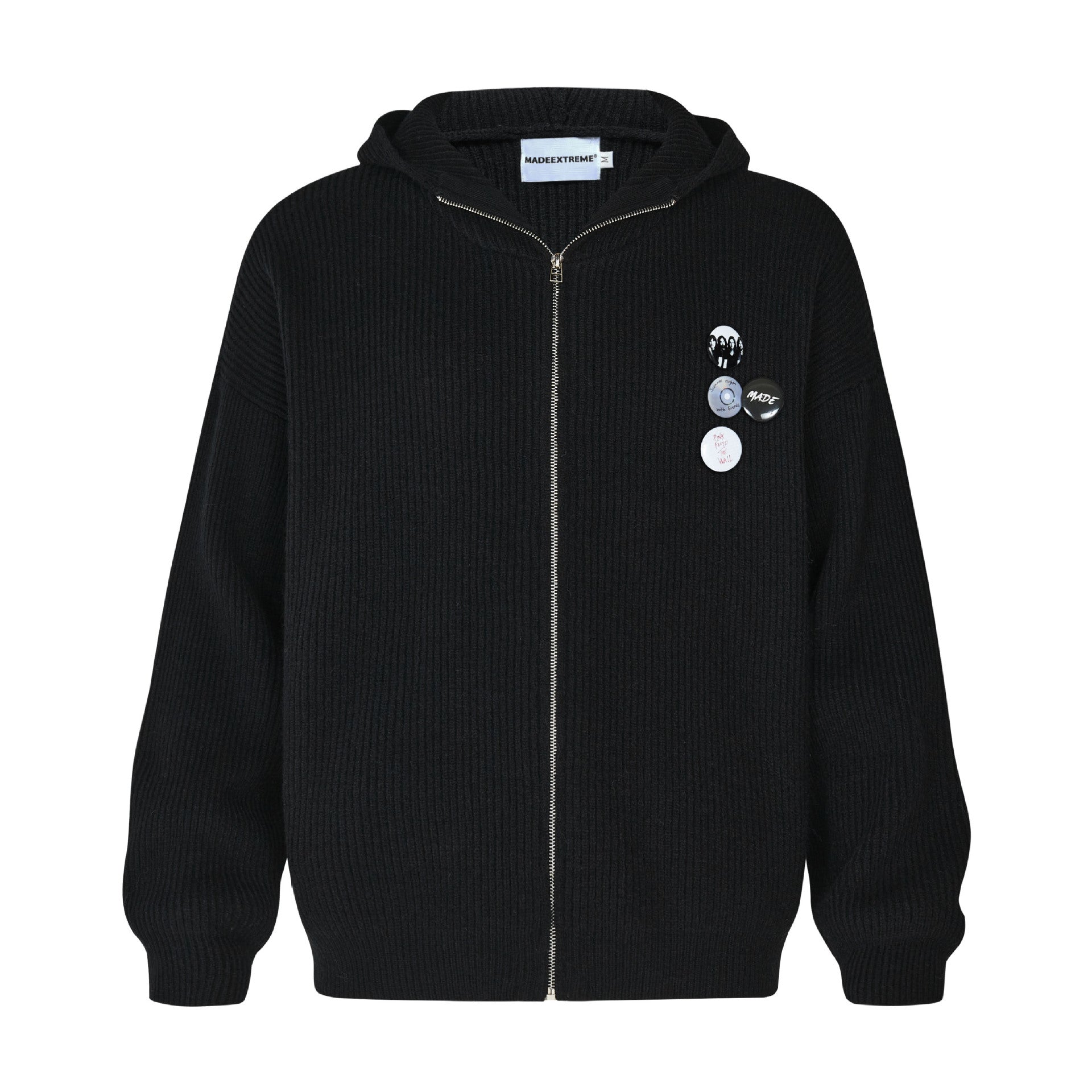 Grunge Zip-Up Oversized Rebel Sweater