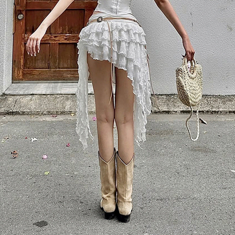 Coquette 3D Floral Lace Overlay Mini Skirt