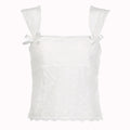 Soft Jacquard Bandage Bow Blouse