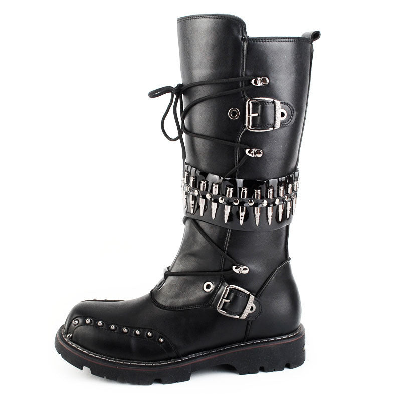 Rebel Rider Bullet Stud Combat Boots