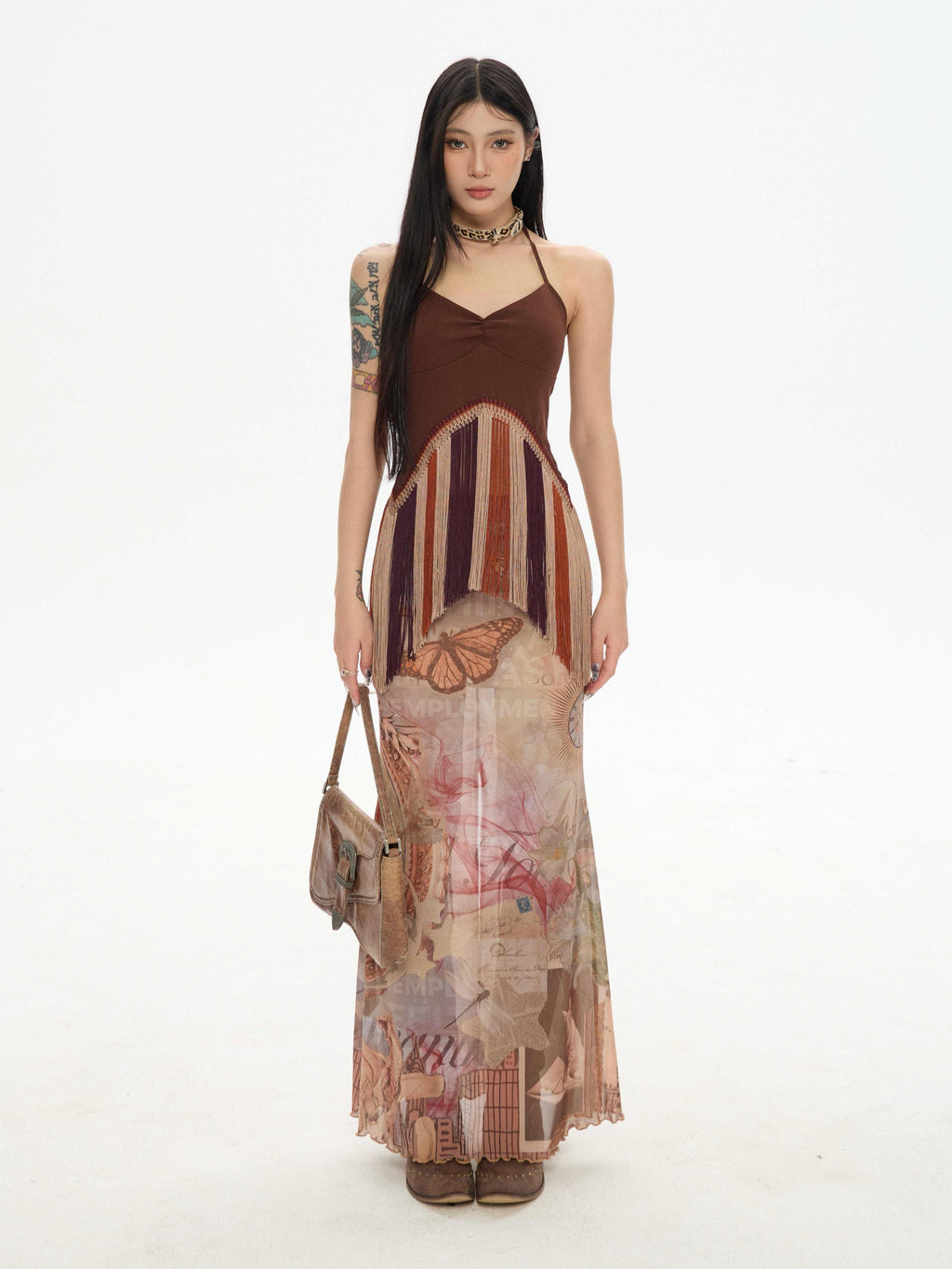 Ethereal Butterfly Maxi Skirt