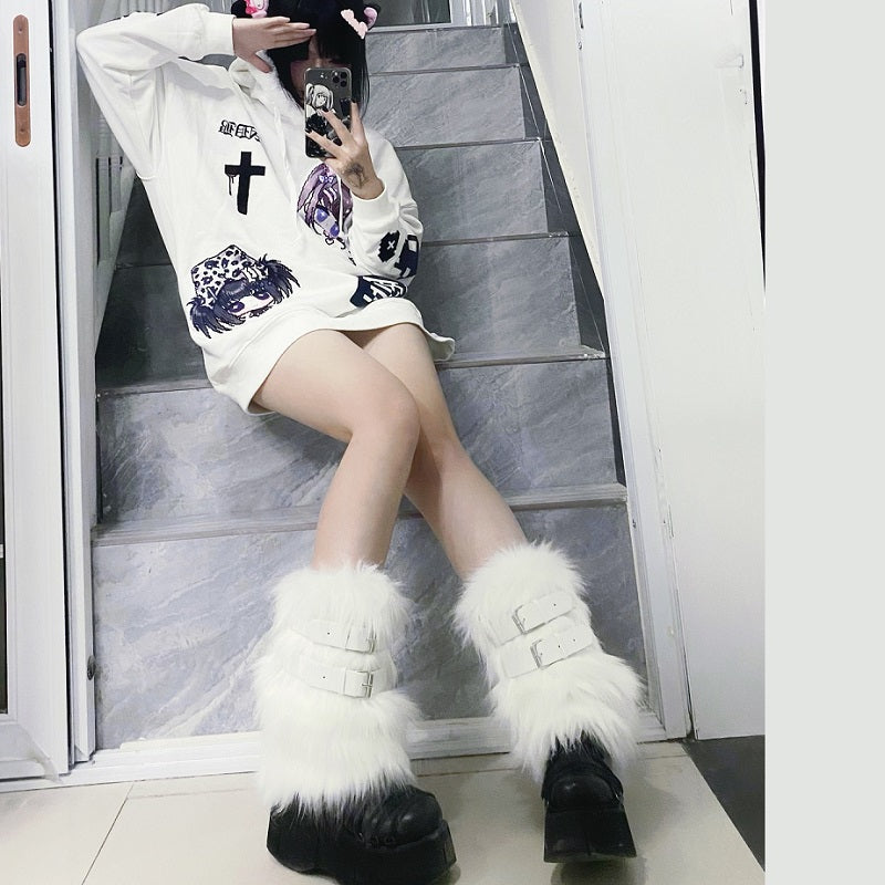 Y2K Harajuku Buckle Socks