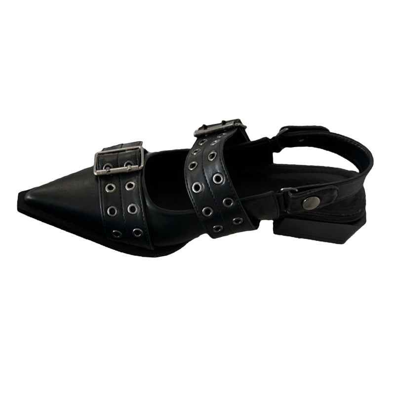 Rebellious Kitten Pointed-Toe Low Heels