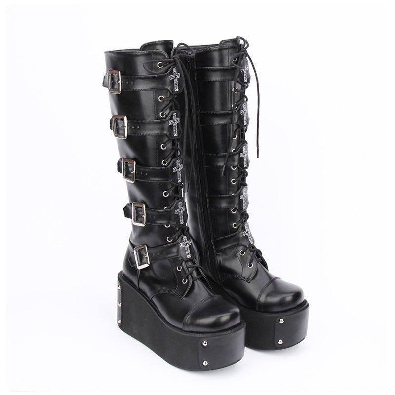Dark Coven Gothic Knee-High Boots