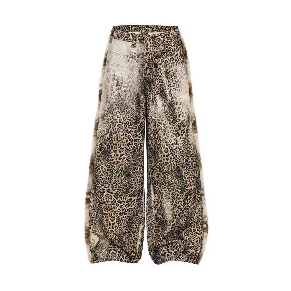 Retro Y2K Wild Animal Baggy Jeans