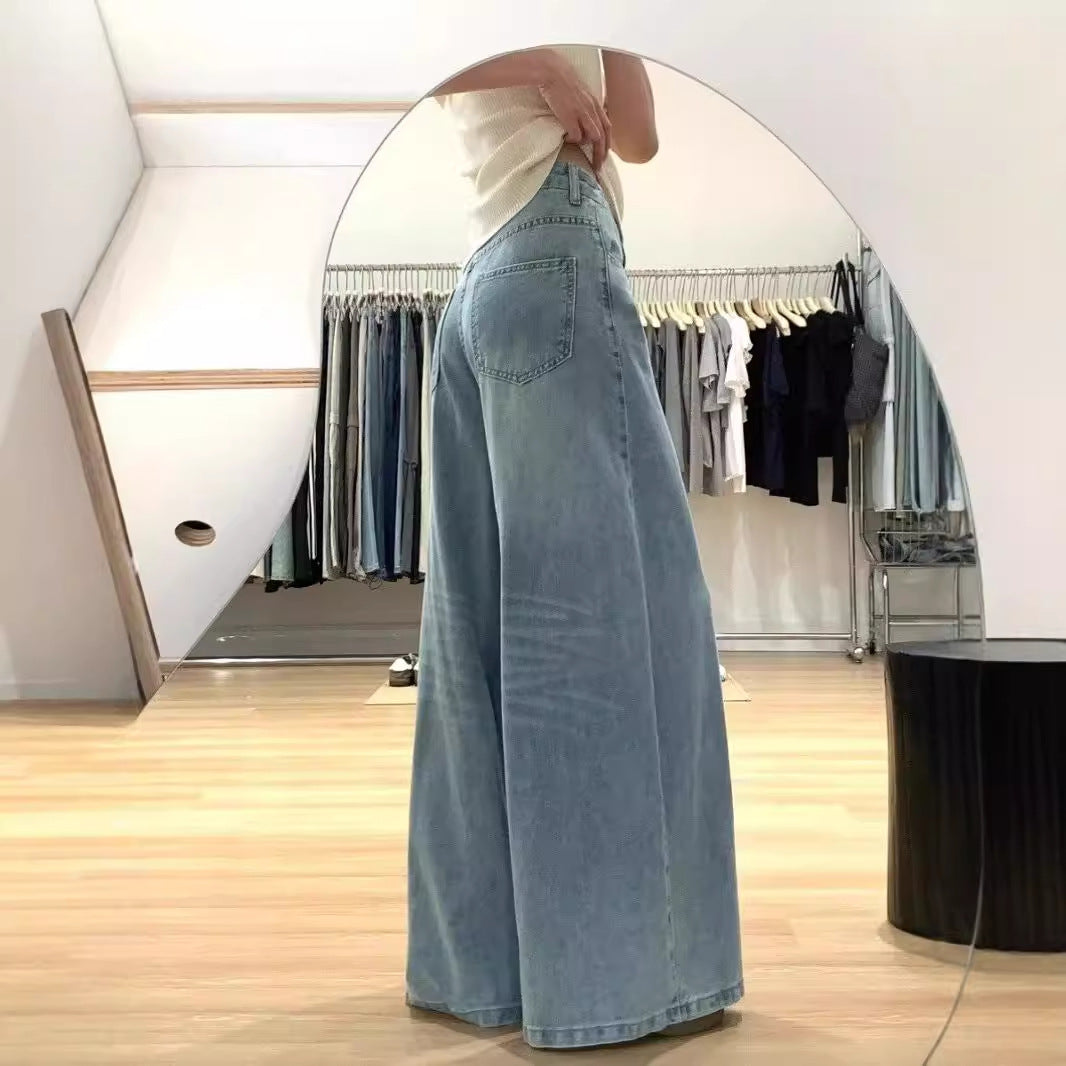 Sculpted High-Rise Wide-Leg Denim