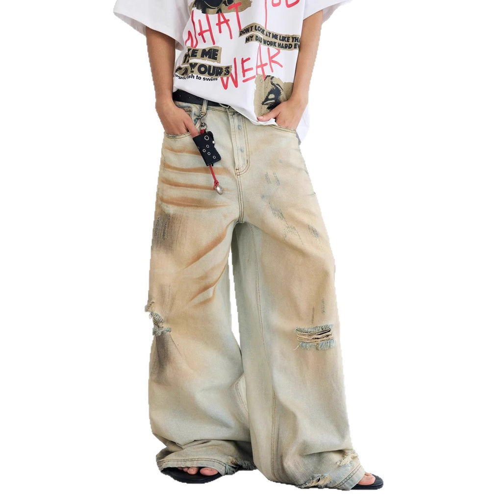 Unisex Distressed Hobo Grunge Jeans