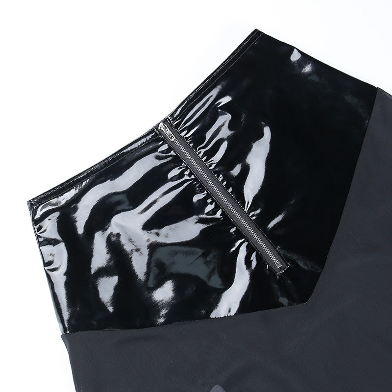 Goth Punk Sheer Gauze Strap Overlay Skirt
