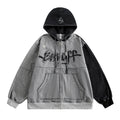 Urban Rebel Irregular Stitching Hooded Denim Jacket
