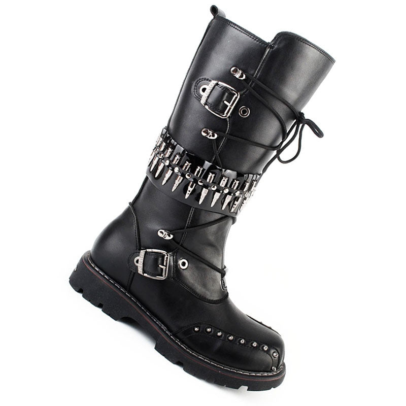 Rebel Rider Bullet Stud Combat Boots