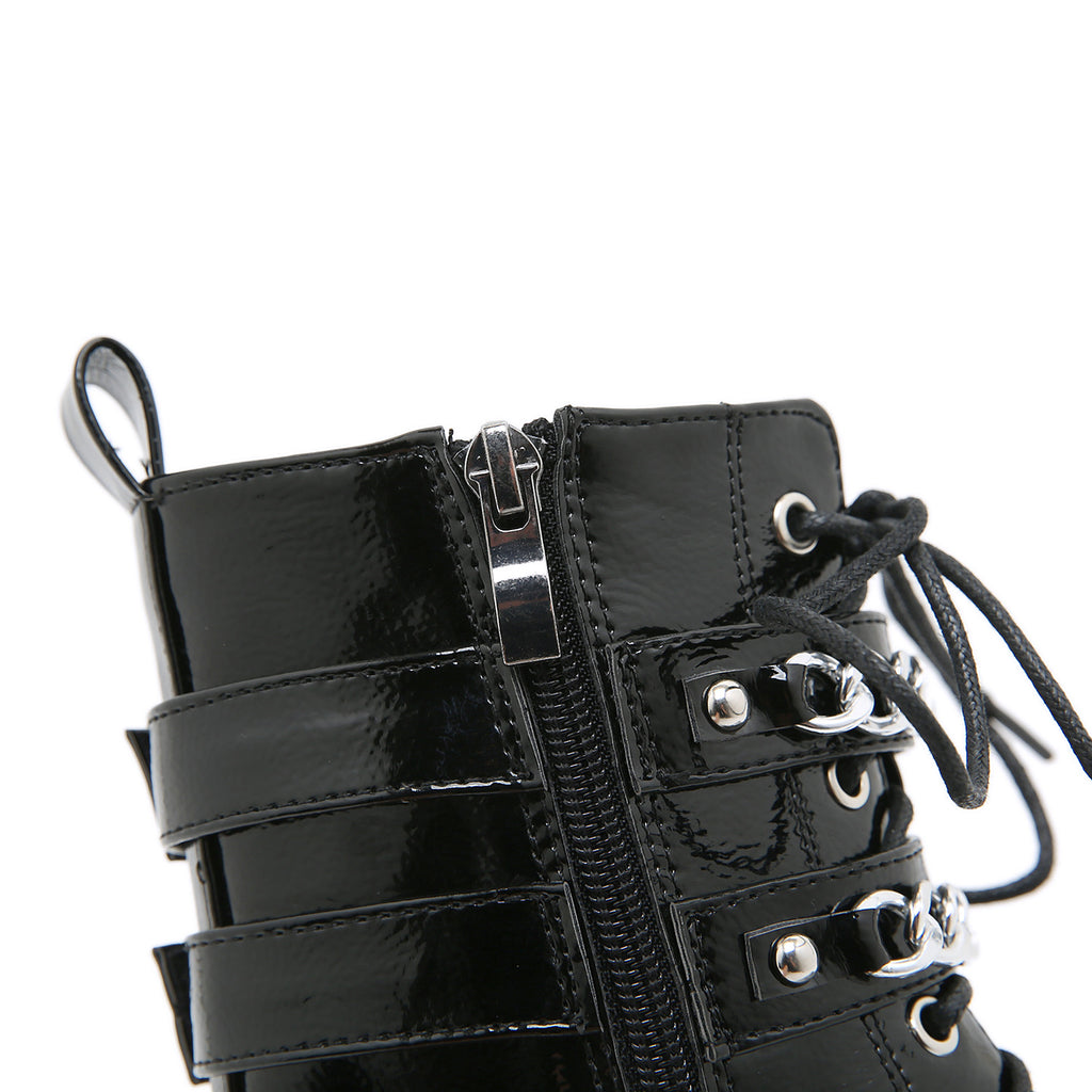 Industrial Chain Platform Combat Boots