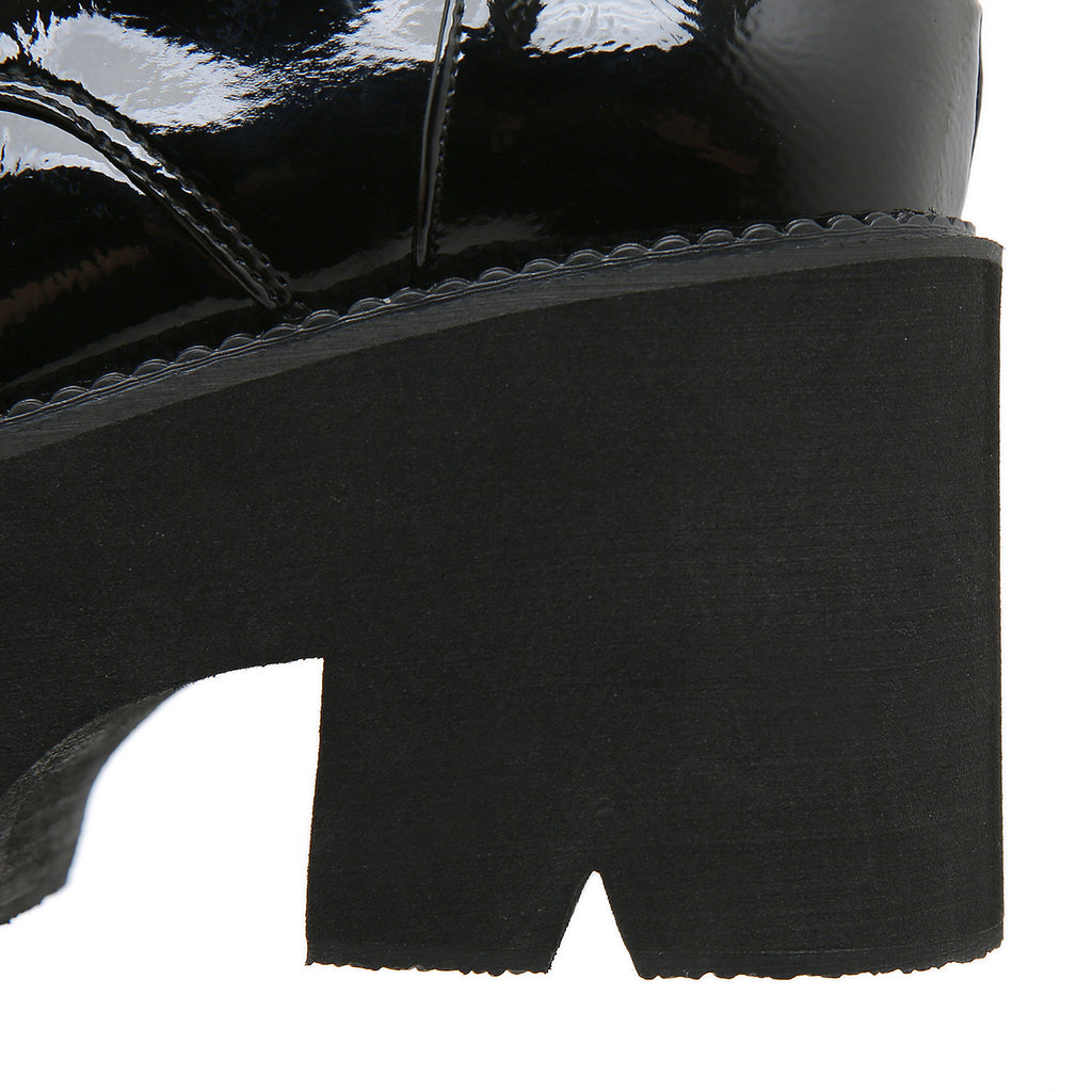 Industrial Chain Platform Combat Boots