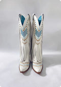 Glam Cowgirl Rhinestone Tassel Boots